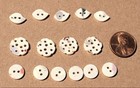 Antique Small Hand Carved Mother Of Pearl Sea Shell Buttons Lot