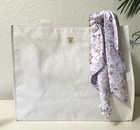 Bbw Vanilla Ease   Victoria s Secret Free Embossed Tote 7 Pc Gift Set Lot Nwt