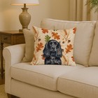 Black English Cocker Spaniel  Fall Throw Pillow Wdk7816pw1414