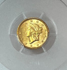 1851  1 Gold Pcgs Au58 Cert   27194892