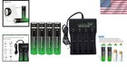 18650 Lithium Ion Battery 9900mah Rechargeable Indoor Power Flashlights 8 Pack