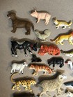 52 Piece Lot Of Plastic Animals Dogs Cat Shark Sheep Fox Over 1lb