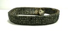 Antique Russian Caucasian Folk Leather Belt Fragment Hammered Silver Mounts 260g