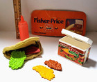 Rare  100  Complete Vtg Fisher Price Fun With  2139 Food Taco Fixin   s Deluxe Set