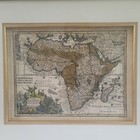 Seutter Map Of Africa From The Mid-18th Century Small Sized 11  X 8 25  Framed