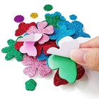 Glitter Foam Flower And Butterfly Shapes Stickers  Self-adhesive Stickers 