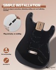 Diy Strat Style Electric Guitar Kit  Black Mahogany Body laurel Wood Fingerboard
