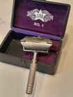 Antique Ornate Patented Star Safety Razor No  1 Kampfe Ny Usa In Case Near Mint