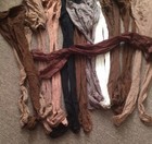 Worn Lady s Pantyhose Random Sheer Lot 5 Pairs  imperfections  Holes  Runs 