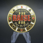 50pcs Raise Poker Card Guard Coin Collectibles Poker Chips With Plastic Case