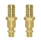 Industrial Type D Air Plug 1 4   coupling X 3 8    Hose Id Barb 3 8 barb-plug 2pcs 