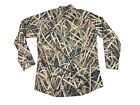 Vintage Skyline Camo Shirt Medium Green Button Down Long Sleeve Jacket Outdoor