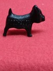 Vintage 40s Ideal Dog Food Metal Good Luck Charm Boston Terrier Dog Figure