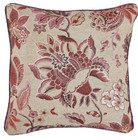 Croscill Lauryn Throw Pillow Floral Jacobean Jacquard Pillow Pink Beige 18 x18 
