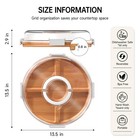 Round Charcuterie Board With Clear Lid - Portable Cheese   Meat Serving Tray