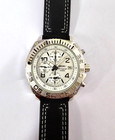 Seiko Chronograph Alarm Quartz 41mm White Dial Men s Watch Sna621