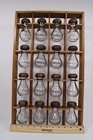 Hanging Spice Rack Goodwood Julie Pomerantz 16 Mushroom Glass Bottles Teak Cap
