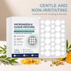 Microneedle Clear Patches  2-in-1 Microneedle  hydrocolloid Patch Blemish Care