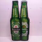 Heineken And Heineken Light Bottles Hard Plastic Beer Sign 18x8 5   2013
