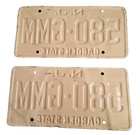 Vintage New Jersey License Plate Pair