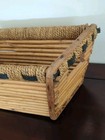 Wicker Basket Organizer 14  X 8  With Handles Brown Woven