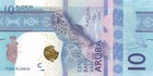 Aruba 10 Florin 2019 - Turtle puffer Fish ruins  P21a  B121a Unc
