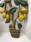 Vintage Mcm Sexton Usa Cast Metal Lemon   Orange Tree Wall Plaques Decor 26 
