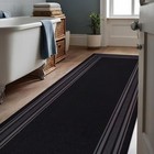 Beverly Rug 2 x5  Black Carmel Bordered Non Slip Runner Indoor Area Rug 20 x59 
