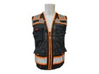 Black  Hi-vis Safety Vest  With Plan tablet Pocket   All Sizes Available