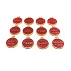 Red Enamel And Gold Zodiac astrology Charms  15x12mm - Us Seller