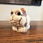 Vtg Small Bulldog Planter
