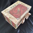 Kate Mcrostie Decorative Bird Floral Storage Keepsake Box W bow Magnetic Closure