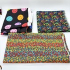Vintage Cotton Fabric Brights 3 Plus Yards Remnant Lot Quilting Sewing Crafting