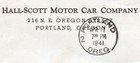 1941 Hall-scott Motor Car Company Advertising Cover - Automobile Engine Makers
