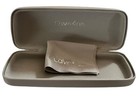 Calvin Klein Eyeglasses   Sunglasses Hard Case Gray Silver Clam Shell Authentic