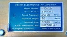 Henry Electronics Uhf 452 Mhz 70 Watt Rf Amplifier Model C70d10