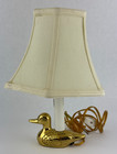 Vintage Mcm Brass Duck Night Light Small Electric Table Lamp Accent Bird Works