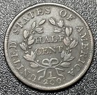 1804 Half Cent Spiked Chin 1 2c Vf Details Scratched