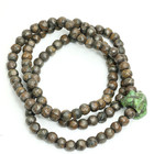 Antique Tibetan 108 Sky Iron Mala Thousand Year Buddhist Meditation Dzi Beads