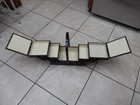 Vintage Wood Accordion Sewing Box 3 Ties  Basket  18  X 16 