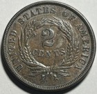 1864 Two Cent Piece  Large Motto     Choice Au  Condition  Original Surfaces 
