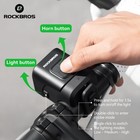 Rockbros Electric Bike Horn Bike Light 2 In 1 120 Db Bicycle Horn 3 Light Modes 