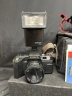 Vintage Rokinon 35mm 3000e With Flash 50mm Lense Camera Bag Untested