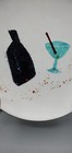 Vintage Mid-century Modern Enamel On Copper Cocktail Design Plate
