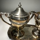 Vintage Silver Plated Sugar  Creamer  hartford Silver Co  and Tray  wm Roger   s 