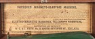 1855 W c    J  Neff Improved Magneto Electric Machine   Early  Uncommon   Large
