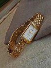 Gold Women   s Dainty Watch French Vintage Style Stainless Steel Rectangle Case