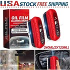 2pcs 120ml Automotive Oil Film Cleaning Brush Car Windows Glass Cleaning Us