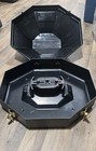 Vintage Cowboy Hat Can Storage Case Black Hard Plastic Lockable Travel Case