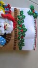Christmas Stocking Felt Hand Stitched Bucilla Santa s Visit Finished